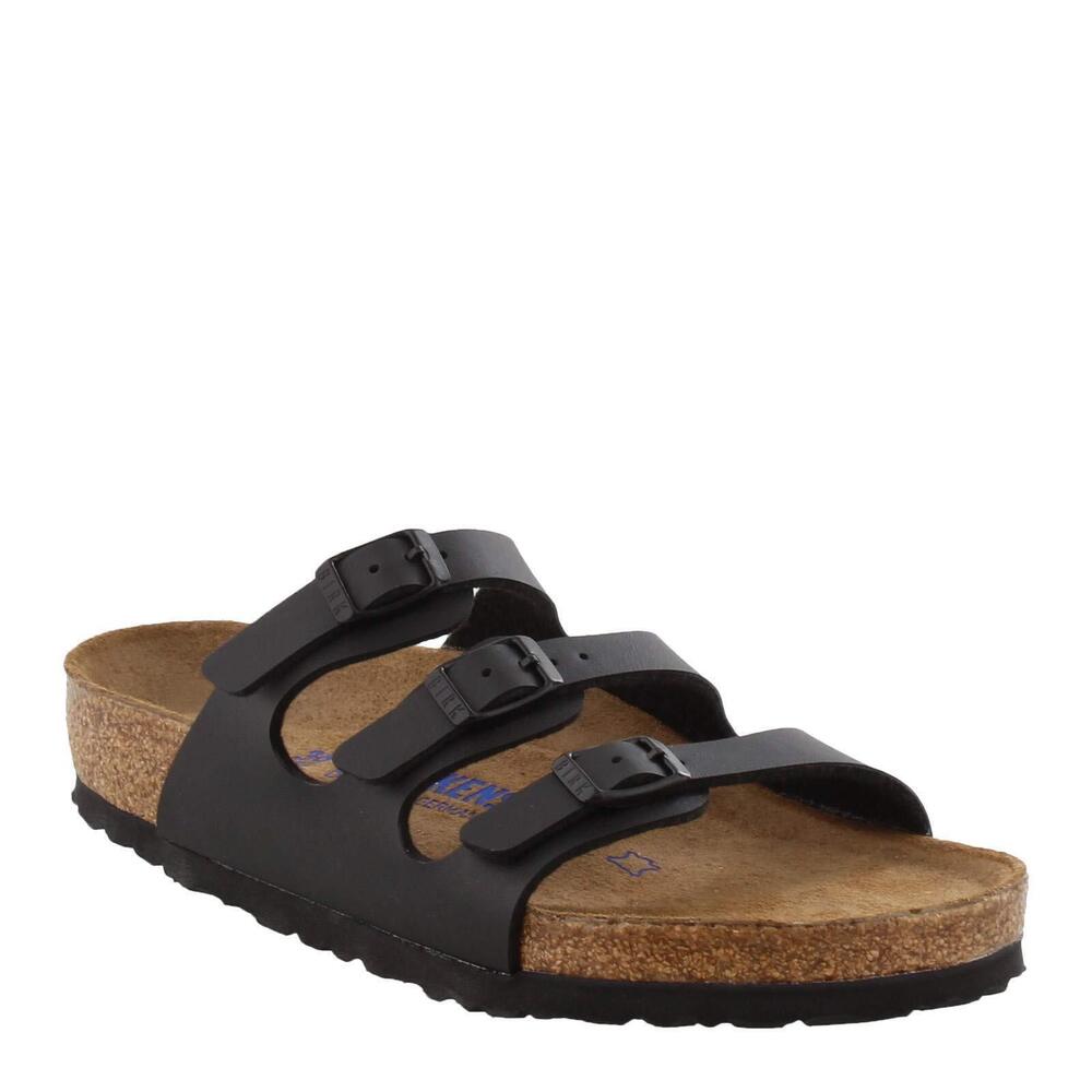 Birkenstock Florida Soft Footbed - Birko-Flor™ Black, Black, Size 36EU